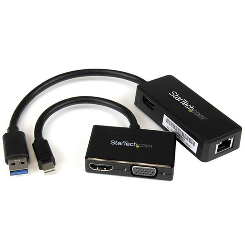 StarTech.com Juego de Adaptadores para Surface Pro 4 / Pro 3 / Pro 2 - Mini DisplayPort a VGA o HDMI - USB 3.0 de Red