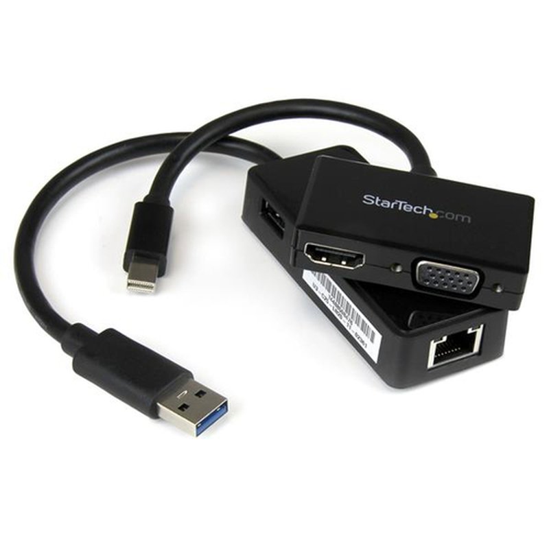 StarTech.com Juego de Adaptadores para Surface Pro 4 / Pro 3 / Pro 2 - Mini DisplayPort a VGA o HDMI - USB 3.0 de Red - Imagen 2