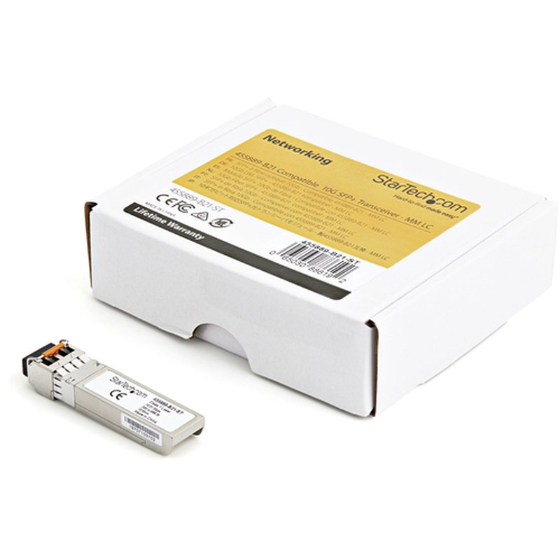 StarTech.com Módulo Transceptor SFP+ Compatible con HPE 455889-B21 - 10GBASE-LRM - Fibra Multimodo de 10GbE - SFP+ Ethernet Gigabit de 10Gb - LC 200m - HPE BladeSystem DDM, c-Class - Imagen 3