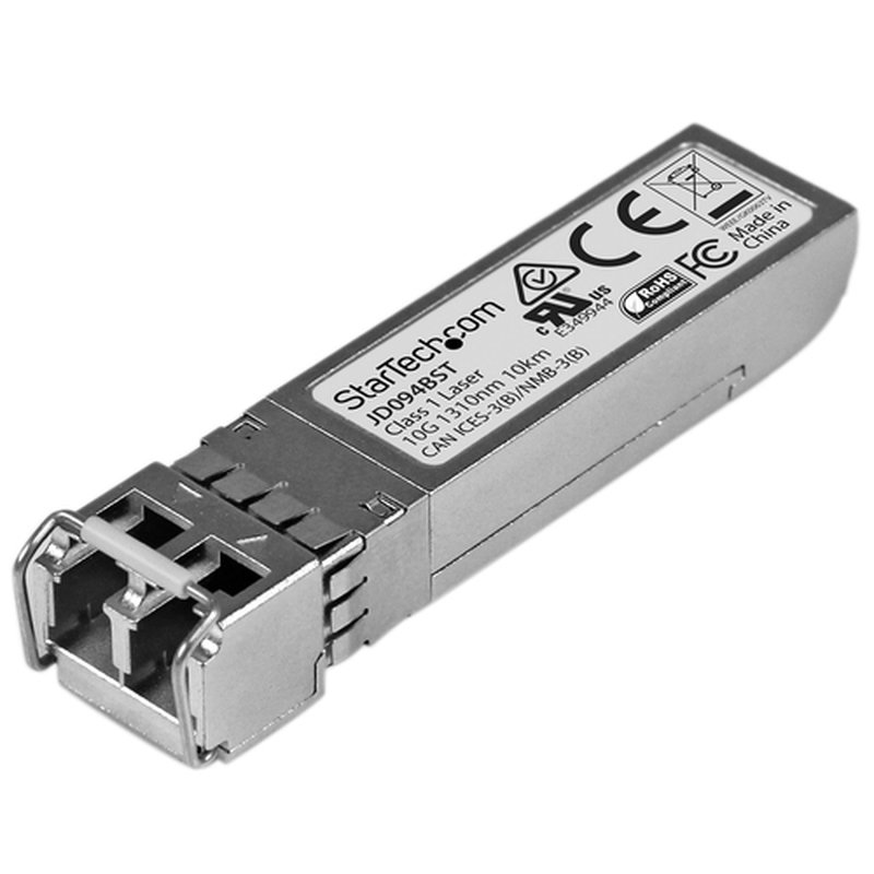 StarTech.com Módulo Transceptor SFP+ Compatible con HPE JD094B - 10GBASE-LR - Fibra Monomodo de 10GbE - SFP+ Ethernet Gigabit de 10Gb - LC - 10km - 1310nm - HPE 5900, 12500, 5500 DDM StarTech.com Módulo Transceptor SFP+ Compatible con HPE JD094B - 10GBASE-LR - Fibra Monomodo de 10GbE - SFP+ Ethernet Gigabit de 10Gb - LC - 10km - 1310nm - HPE 5900, 12500, 5500 DDM