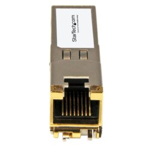 StarTech.com Módulo Transceptor SFP Compatible con el Modelo E1MG-TX de Brocade - 1000BASE-T - SFP a RJ45 Cat6 / Cat5e - SFP Ethernet Gigabit de 1Gb - RJ45 - 100m