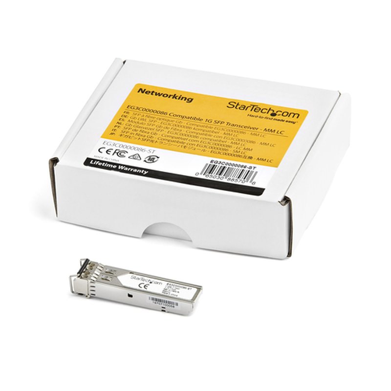 StarTech.com Módulo Transceptor SFP Compatible con el Modelo EG3C0000086 de Citrix - 1000BASE-SX - Fibra Multimodo (MMF) de 1GbE - SFP Ethernet Gigabit de 1Gb - LC - 550m - 850nm - DDM StarTech.com Módulo Transceptor SFP Compatible con el Modelo EG3C0000086 de Citrix - 1000BASE-SX - Fibra Multimodo (MMF) de 1GbE - SFP Ethernet Gigabit de 1Gb - LC - 550m - 850nm - DDM - Imagen 4