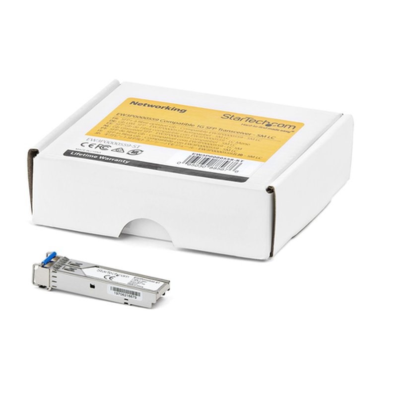 StarTech.com Módulo Transceptor SFP Compatible con el Modelo EW3P0000559 de Citrix - 1000BASE-LX - Fibra Monomodo (SMF) de 1GbE - SFP Ethernet Gigabit de 1Gb - LC - 10km - 1310nm - DDM - Imagen 4