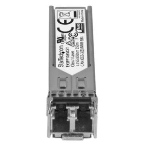 StarTech.com Módulo Transceptor SFP Compatible con el Modelo EX-SFP-1GE-SX de Juniper - 1000BASE-SX - Fibra Multimodo (MMF) de 1GbE - SFP Ethernet Gigabit 1Gb - LC 550m - 850nm - DDM