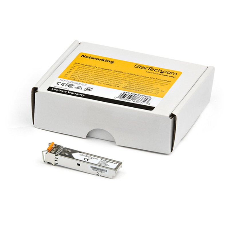 StarTech.com Módulo Transceptor SFP Compatible con el Modelo SFP-1G-BX80-U - 1000BASE-BX-U de Dell EMC - Fibra BiDi Ethernet Gigabit Monomodo (SMF) de 1 GbE - Imagen 4