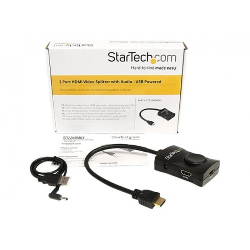 StarTech.com Multiplicador HDMI de 2 Puertos con Audio - Alimentación USB - Splitter - 1080p StarTech.com Multiplicador HDMI de 2 Puertos con Audio - Alimentación USB - Splitter - 1080p