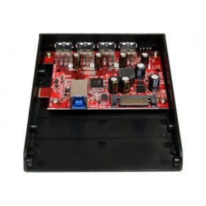 StarTech.com Panel Multipuertos Hub Concentrador USB 3.0 SuperSpeed para Bahía Frontal de 3,5 o 5,25 Pulgadas