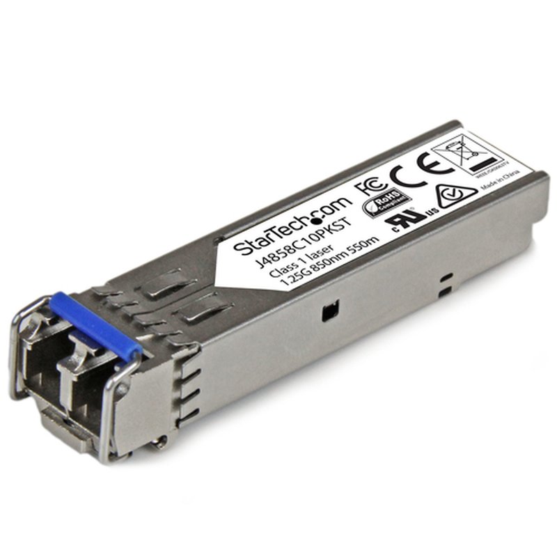 StarTech.com Paquete de 10 Módulos SFP compatibles con HPE J4859C - 1000BASE-LX - Monomodo/Multimodo de 1 GbE - SFP Ethernet Gigabit 1Gb - LC - 10km - 1310nm - HPE 1400, 1700, 1820 DDM