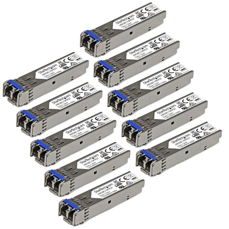 StarTech.com Paquete de 10 Módulos SFP compatibles con HPE J4859C - 1000BASE-LX - Monomodo/Multimodo de 1 GbE - SFP Ethernet Gigabit 1Gb - LC - 10km - 1310nm - HPE 1400, 1700, 1820 DDM - Imagen 4