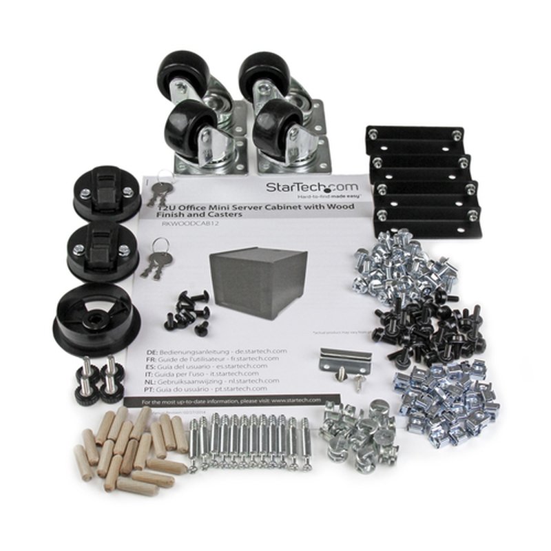 StarTech.com Rack Armario de Servidores de 12U Rodamientos y Acabados de Madera - Imagen 4