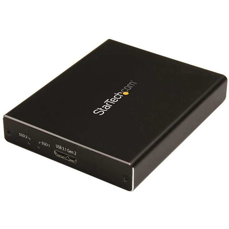 StarTech.com SMS2BU31C3R caja para disco duro externo Caja externa para unidad de estado sólido (SSD) Negro