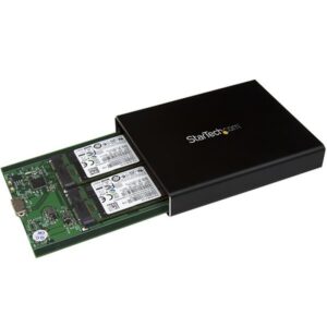 StarTech.com SMS2BU31C3R caja para disco duro externo Caja externa para unidad de estado sólido (SSD) Negro