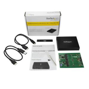 StarTech.com SMS2BU31C3R caja para disco duro externo Caja externa para unidad de estado sólido (SSD) Negro