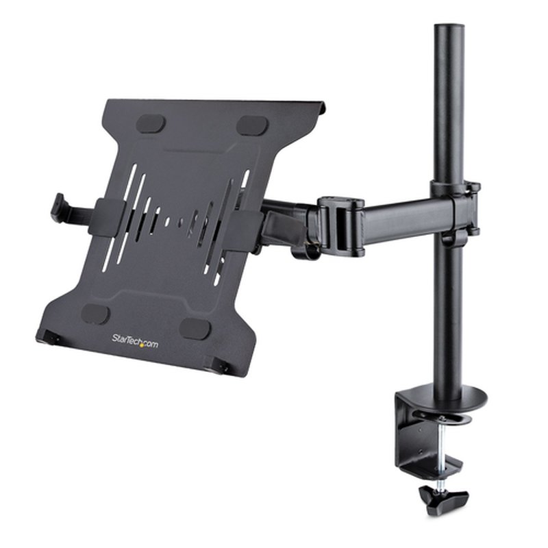 StarTech.com Soporte de Montaje para Portátil - Soporte VESA de Monitor de 34 Pulgadas (8kg) o Bandeja VESA Articulada para Portátil (4,5kg) - Montaje en Grommet/Mordaza