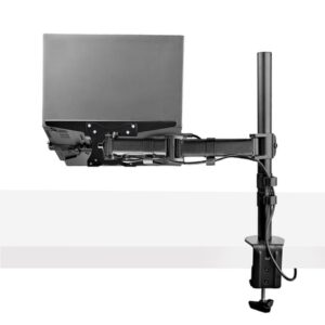 StarTech.com Soporte de Montaje para Portátil - Soporte VESA de Monitor de 34 Pulgadas (8kg) o Bandeja VESA Articulada para Portátil (4,5kg) - Montaje en Grommet/Mordaza