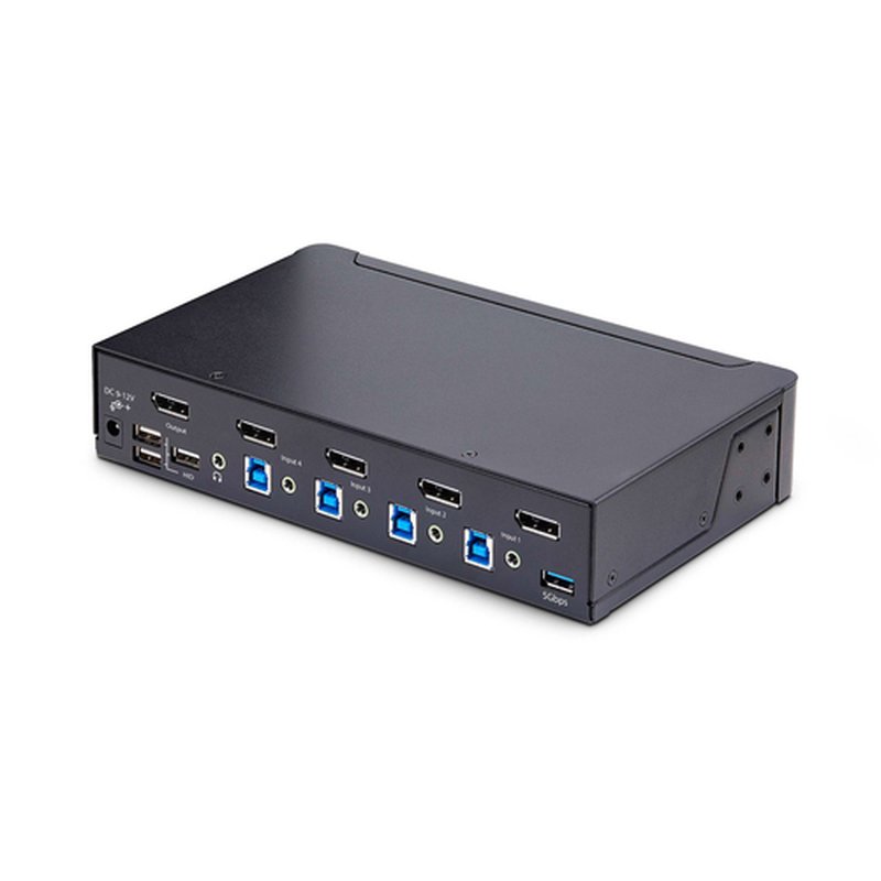 StarTech.com Switch Conmutador KVM DisplayPort de 4 Puertos - 8K60/4K144 - para Un Monitor - DP 1.4 - 2x USB 3.0 - 4x USB 2.0 HID - Botones y Teclas de Acceso Rápido - TAA - Imagen 2