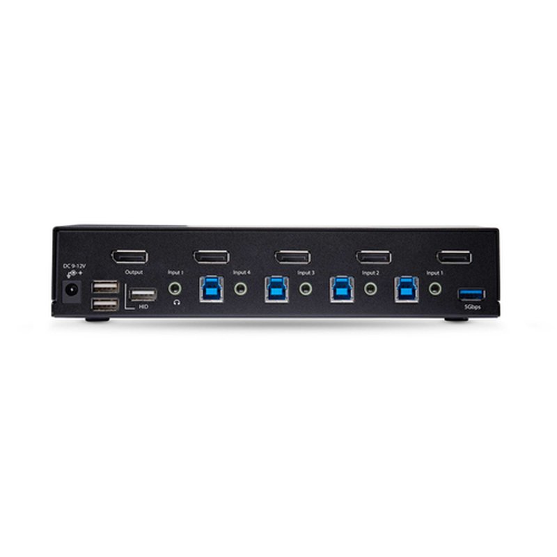 StarTech.com Switch Conmutador KVM DisplayPort de 4 Puertos - 8K60/4K144 - para Un Monitor - DP 1.4 - 2x USB 3.0 - 4x USB 2.0 HID - Botones y Teclas de Acceso Rápido - TAA - Imagen 4