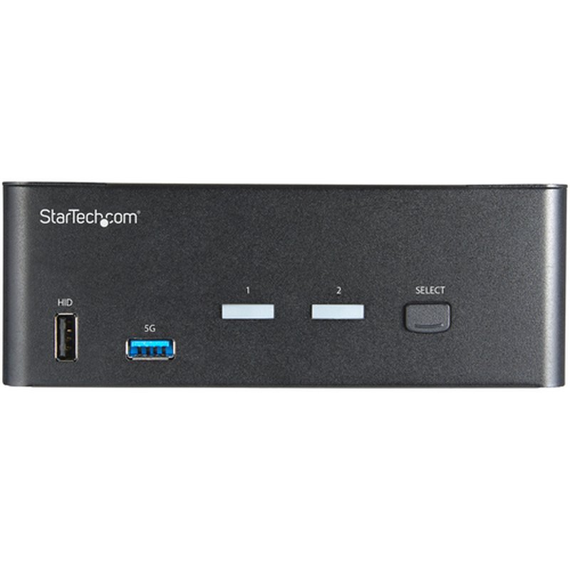 StarTech.com Switch Conmutador KVM de 2 Puertos HDMI 2.0 4K para 2 Monitores - Vídeo de 4K y 60Hz Ultra HD - HDR - Hub Ladrón USB 3.0 de 2 Puertos y 4 Puertos USB 2.0 HID - Audio - HotKey - TAA - Imagen 3