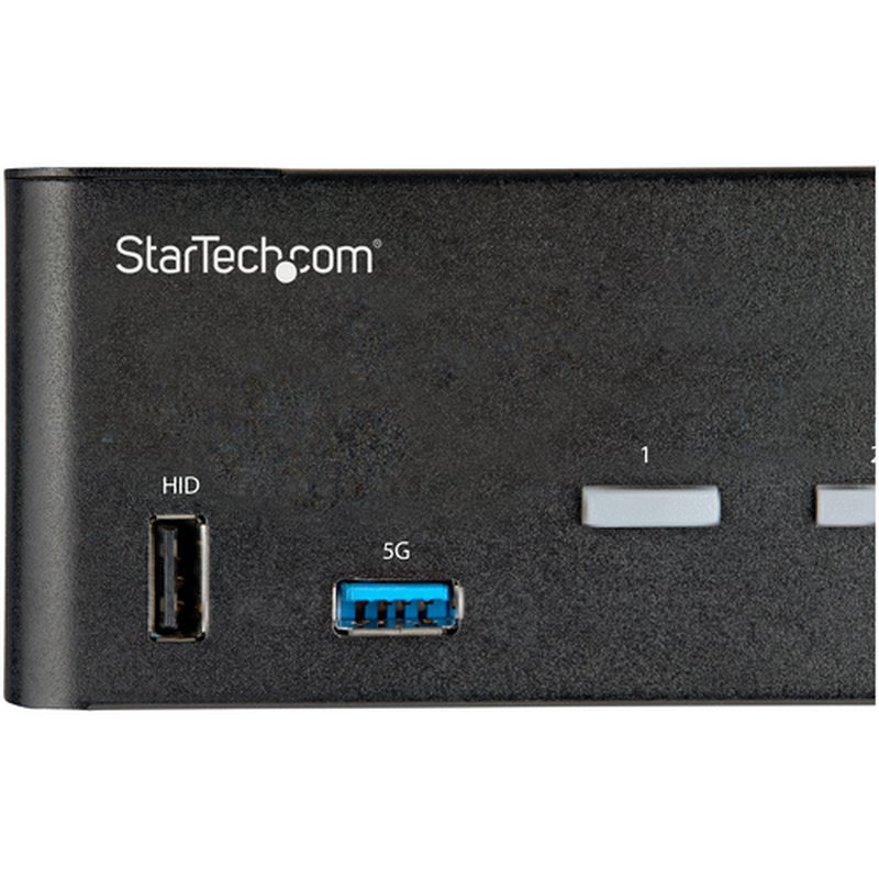StarTech.com Switch Conmutador KVM de 2 Puertos HDMI 2.0 4K para 2 Monitores - Vídeo de 4K y 60Hz Ultra HD - HDR - Hub Ladrón USB 3.0 de 2 Puertos y 4 Puertos USB 2.0 HID - Audio - HotKey - TAA - Imagen 5