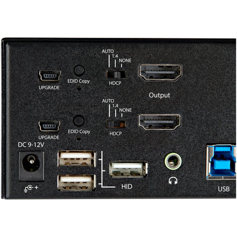 StarTech.com Switch Conmutador KVM de 2 Puertos HDMI 2.0 4K para 2 Monitores - Vídeo de 4K y 60Hz Ultra HD - HDR - Hub Ladrón USB 3.0 de 2 Puertos y 4 Puertos USB 2.0 HID - Audio - HotKey - TAA - Imagen 7