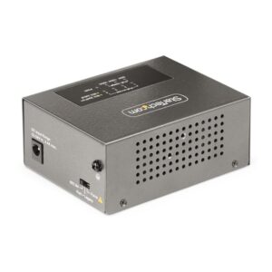 StarTech.com Switch PoE / PoE+ / PoE++ 802.3af/802.3at/802.3bt de 4 Puertos - 95W - 160W de Capacidad de Potencia - Inyector Power over 5/2.5/1G Ethernet Ethernet (NBASE-T) - sin Gestionar - para Carril DIN / Pared