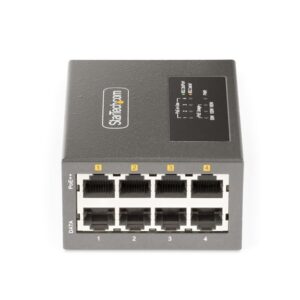 StarTech.com Switch PoE / PoE+ / PoE++ 802.3af/802.3at/802.3bt de 4 Puertos - 95W - 160W de Capacidad de Potencia - Inyector Power over 5/2.5/1G Ethernet Ethernet (NBASE-T) - sin Gestionar - para Carril DIN / Pared