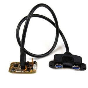 StarTech.com Tarjeta Adaptador Mini PCI Express PCI-E 2 Puertos USB 3.0 SuperSpeed con UASP - con Juego de Brackets