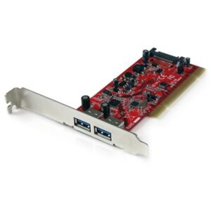 StarTech.com Tarjeta Adaptador PCI USB 3.0 SuperSpeed de 2 puertos - Hub Concentrador Interno