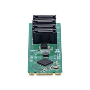 StarTech.com Tarjeta Adaptador de 4 Puertos M.2 a SATA para HDD/SSD - Chipset ASM1064 - Tarjeta de Expansión para Windows/MacOS/Linux