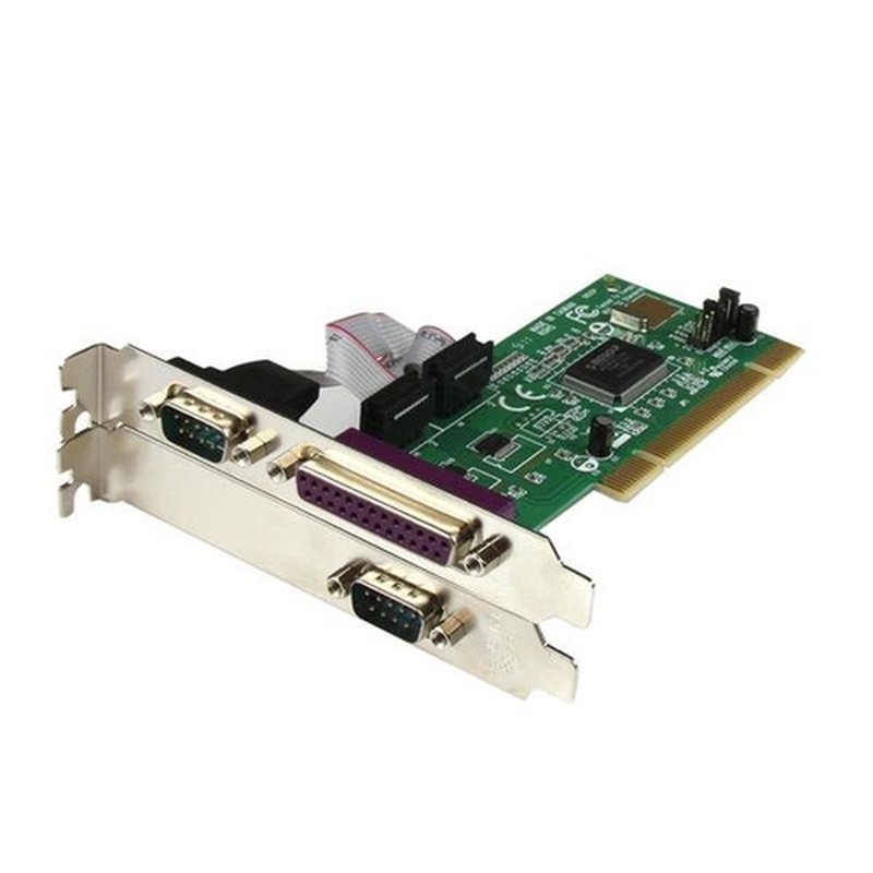 StarTech.com Tarjeta Adaptadora PCI de 2 Puertos Serie DB9 UART 16550 y un Puerto Paralelo