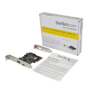 StarTech.com Tarjeta PCI Express de 2 Puertos USB 3.1 - Hub Ladrón Concentrador Interno 1x USB Tipo C y 1x USB A StarTech.com Tarjeta PCI Express de 2 Puertos USB 3.1 - Hub Ladrón Concentrador Interno 1x USB Tipo C y 1x USB A