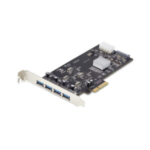 StarTech.com Tarjeta PCI Express de 4 Puertos USB-A - Tarjeta PCIe USB 3.2 de 5Gbps - 4 Controladores USB Independientes - Hub Interno USB-A - Windows/macOS/Linux