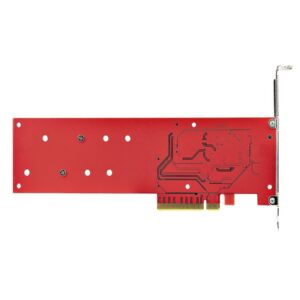 StarTech.com Tarjeta PCIe Adaptadora para 2 SSDs M.2, PCI Express x8 o x16 a NVMe Doble o SSDs M.2 AHCI, PCI Express 4.0, 7,8Gbps por Unidad con Bifurcación - Windows o Linux
