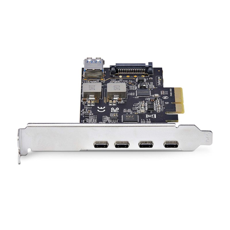 StarTech.com Tarjeta PCIe de 5 Puertos USB de 10Gbps 4x USB-C / 1x USB-A - Hub Concentrador Interno USB 3.2 de 10Gbps - Tarjeta PCI Express 4 Puertos USB Tipo C 1 Puerto USB-A - Windows/Mac/Linux - Imagen 3