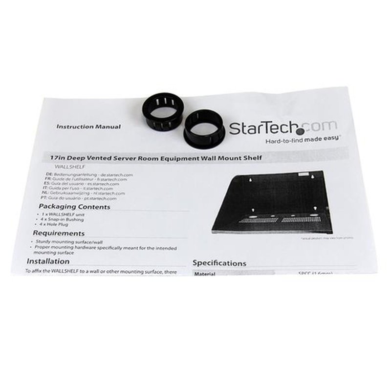 StarTech.com WALLSHELF armario rack Bastidor de pared Negro StarTech.com WALLSHELF armario rack Bastidor de pared Negro - Imagen 3