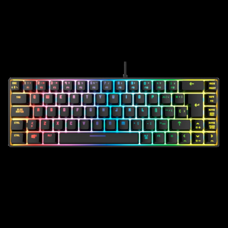 TECLADO MINI KROM KALISTA ES USB RETROILUMINADO MEMBRANA NEGRO