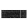 TNB iClick - Teclado Bluetooth recargable ultra fino Conecta hasta 3 oredenadores a la vez.-color gris