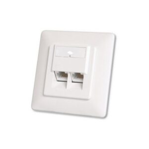 CAJA PARED DIGITUS 80X80 2P RJ45 HEMBRA WHITE