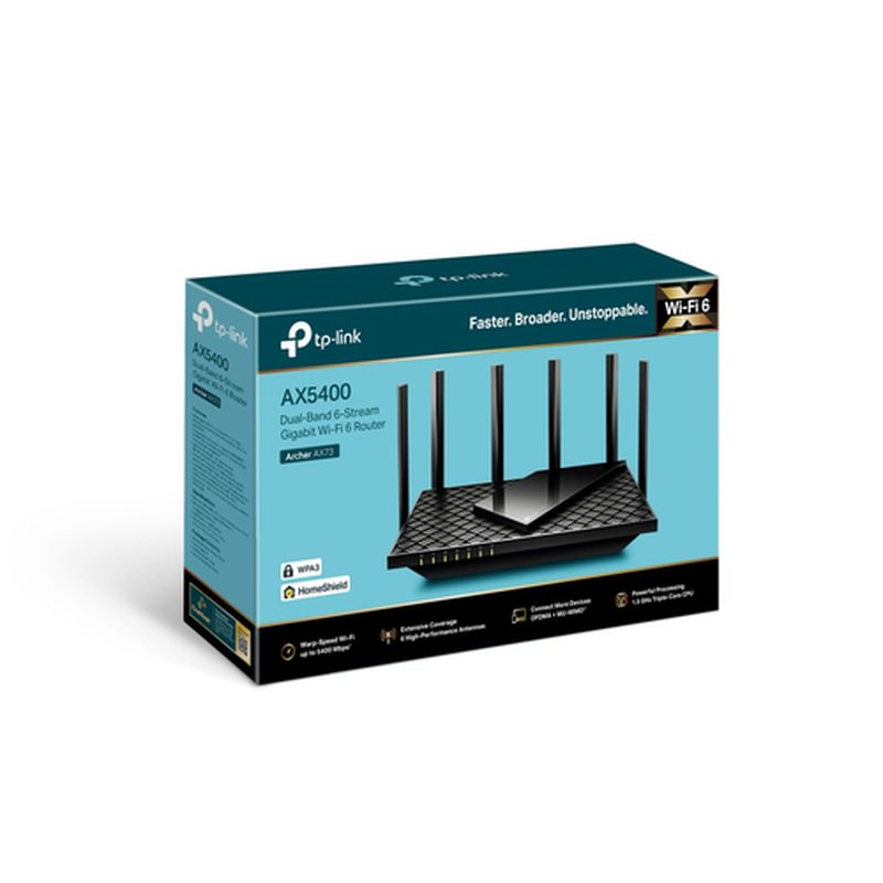 TP-Link Archer AX73 router inalámbrico Gigabit Ethernet Doble banda (2,4 GHz / 5 GHz) Negro TP-Link Archer AX73 router inalámbrico Gigabit Ethernet Doble banda (2,4 GHz / 5 GHz) Negro - Imagen 4