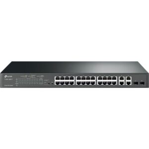 TP-Link T1500-28PCT switch Gestionado L2 Fast Ethernet (10/100) Energía sobre Ethernet (PoE) 1U Negro