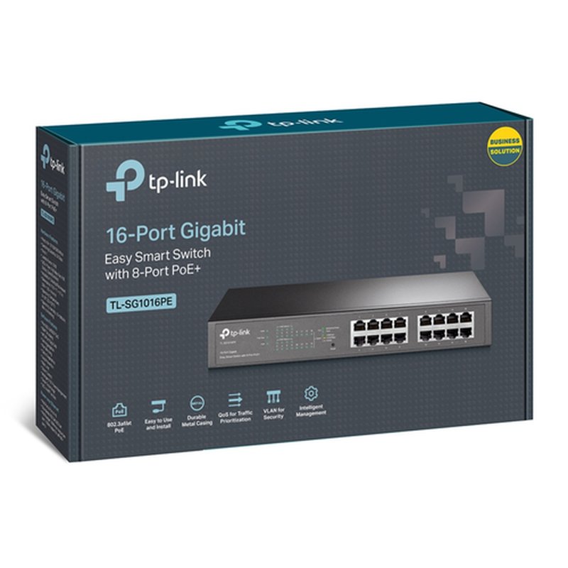 TP-Link TL-SG1016PE switch Gestionado L2 Gigabit Ethernet (10/100/1000) Energía sobre Ethernet (PoE) Negro TP-Link TL-SG1016PE switch Gestionado L2 Gigabit Ethernet (10/100/1000) Energía sobre Ethernet (PoE) Negro - Imagen 4