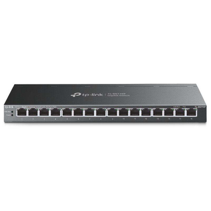 TP-Link TL-SG116P switch No administrado Gigabit Ethernet (10/100/1000) Energía sobre Ethernet (PoE) Negro TP-Link TL-SG116P switch No administrado Gigabit Ethernet (10/100/1000) Energía sobre Ethernet (PoE) Negro