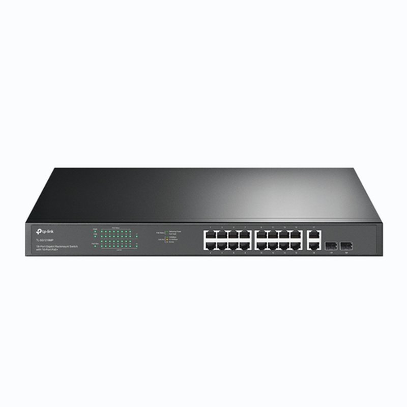 TP-Link TL-SG1218MP switch No administrado Gigabit Ethernet (10/100/1000) Energía sobre Ethernet (PoE) 1U Negro TP-Link TL-SG1218MP switch No administrado Gigabit Ethernet (10/100/1000) Energía sobre Ethernet (PoE) 1U Negro