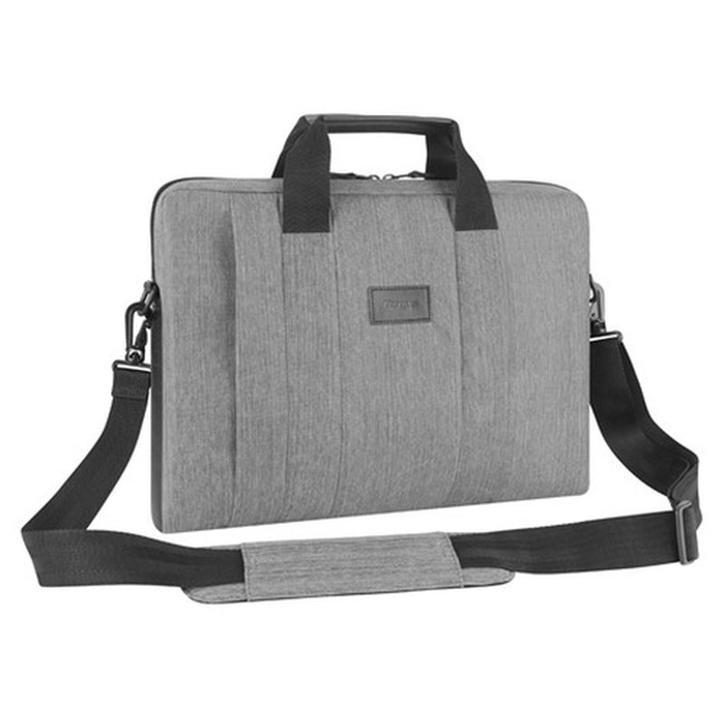 Targus Elegante maletín para portátil gris - Estuche para ordenador Smart City - Imagen 2