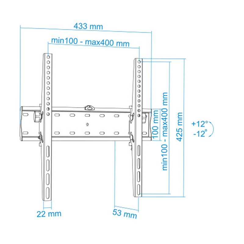 TooQ LP4255T-B soporte para TV 139,7 cm (55") Negro - Imagen 8