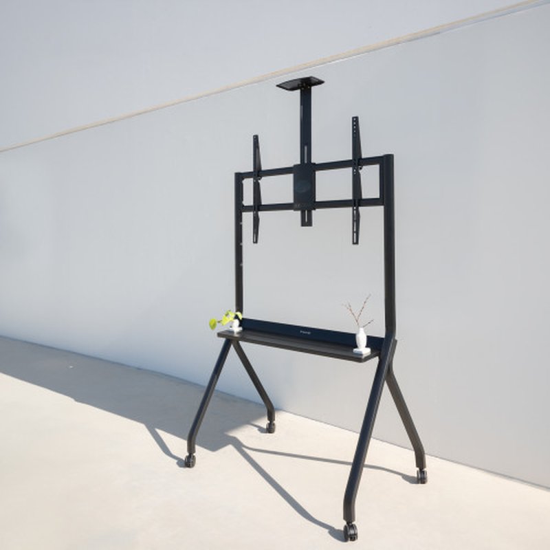 TooQ iStar Soporte de Suelo con Ruedas para Pantallas 55"- 100", Negro - Imagen 4