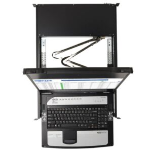 Tripp Lite B030-DP08-17D Consola KVM NetDirector de 8 Puertos DisplayPort con LCD de 17", Riel Doble, Instalación en 1U de Rack Tripp Lite B030-DP08-17D Consola KVM NetDirector de 8 Puertos DisplayPort con LCD de 17", Riel Doble, Instalación en 1U de Rack