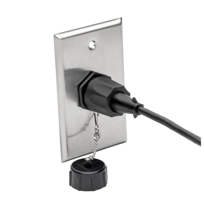 Tripp Lite N206-FP01-IND Placa Frontal de Ancho Sencillo de 1 Puerto, Acero Inoxidable, Grado Industrial, IP44, TAA - Imagen 3