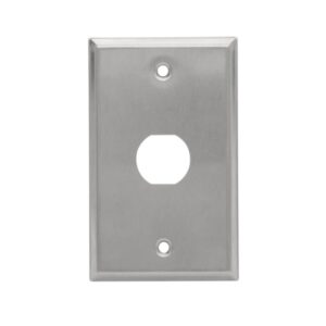 Tripp Lite N206-FP01-IND Placa Frontal de Ancho Sencillo de 1 Puerto, Acero Inoxidable, Grado Industrial, IP44, TAA