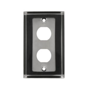 Alternative view of Tripp Lite N206-FP02-IND Placa Frontal de Ancho Sencillo de 2 Puertos, Acero Inoxidable, Grado Industrial, IP44, TAA